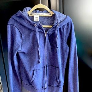 VS PINK blue zip up hoodie